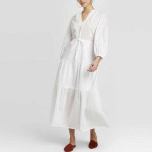 Target a new day tiered maxi dress white Small